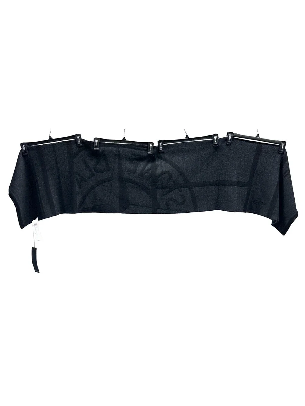 NEW Stone Island Black/Gray Wool Blend Scarf